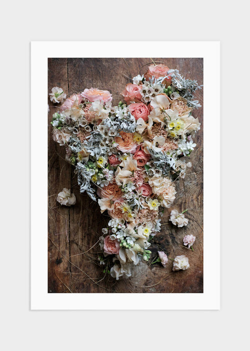 Flower heart poster