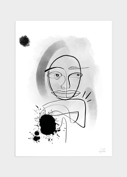 Digital human portrait poster