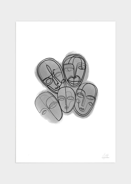 Digital faces poster
