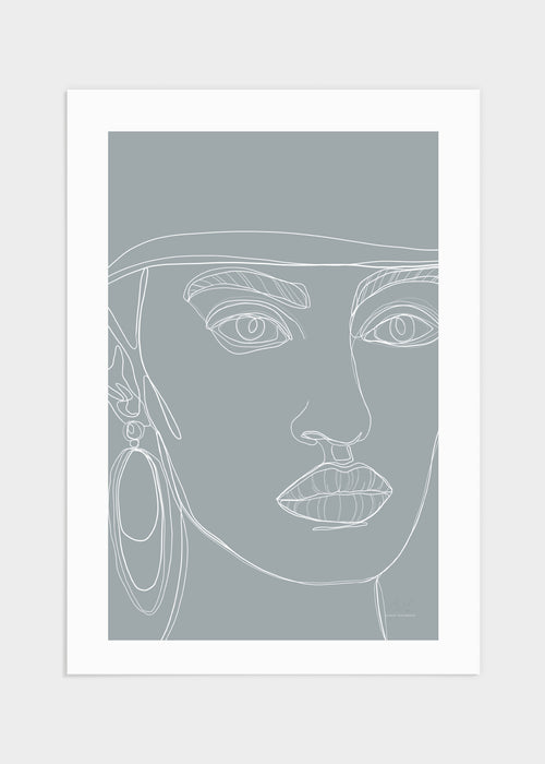 Blue woman poster