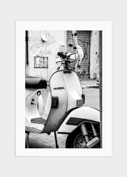 White vespa poster