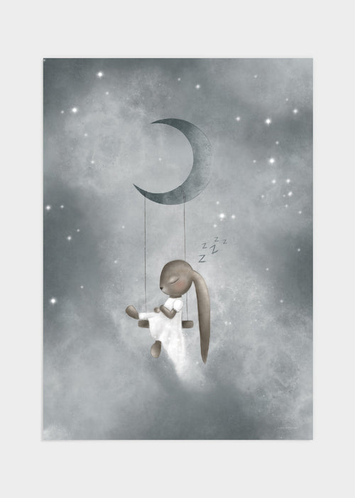 Sleeping bunny poster