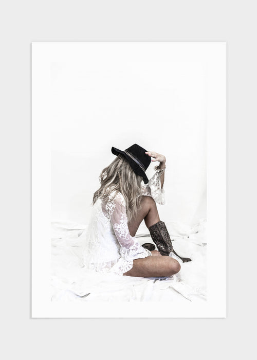 Boho girl poster