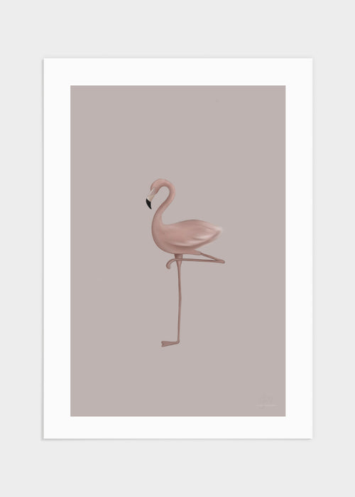 Pink flamingo poster