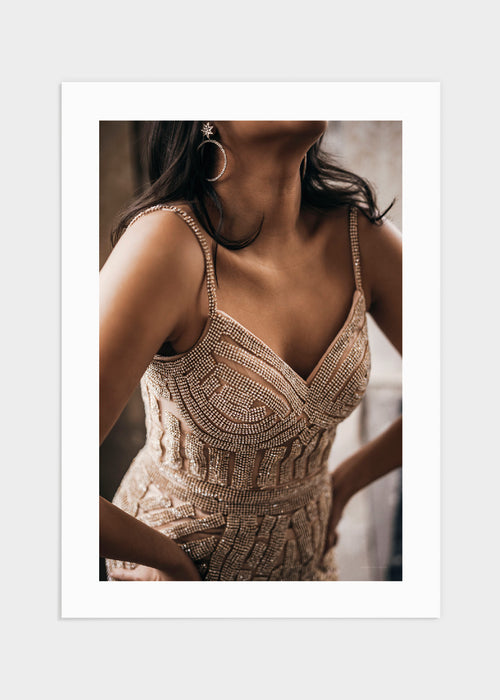 Golden dress poster