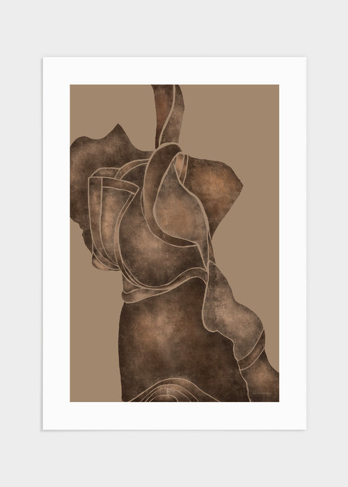 Brown graphic poster