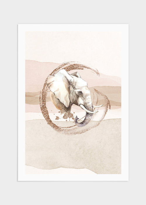 Golden elephant poster