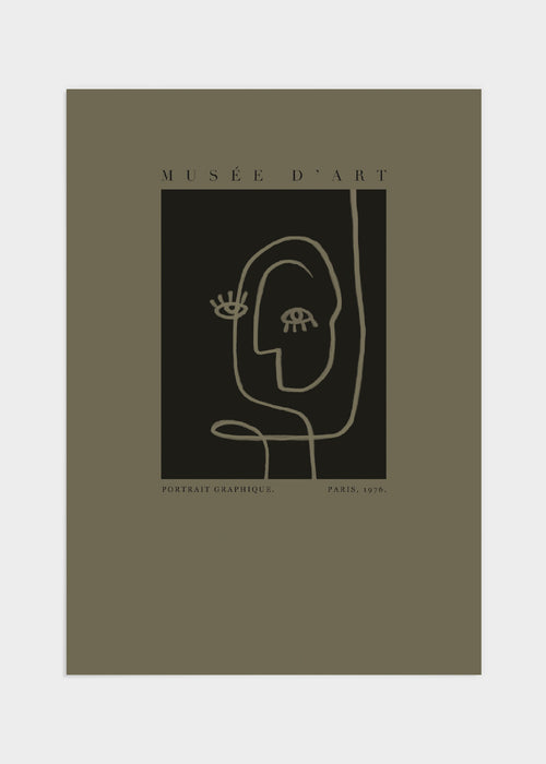 Portrait graphique poster