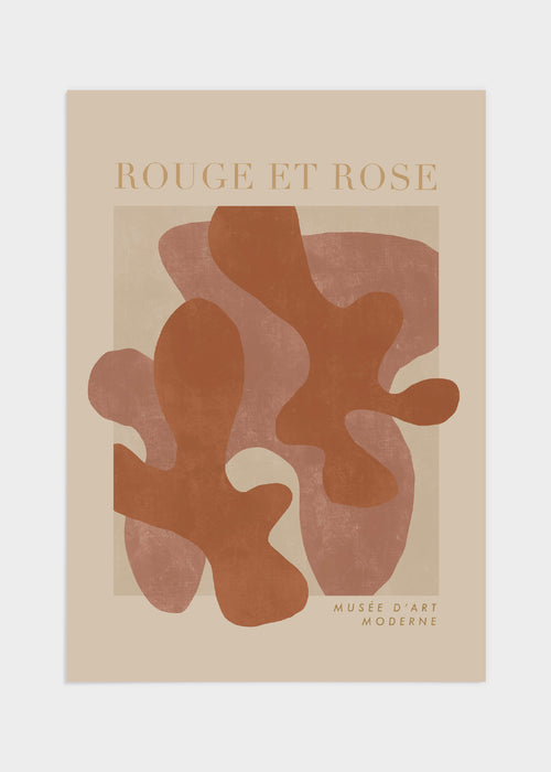 Rouge et rose poster