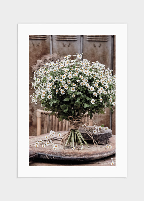 Big white bouquet poster