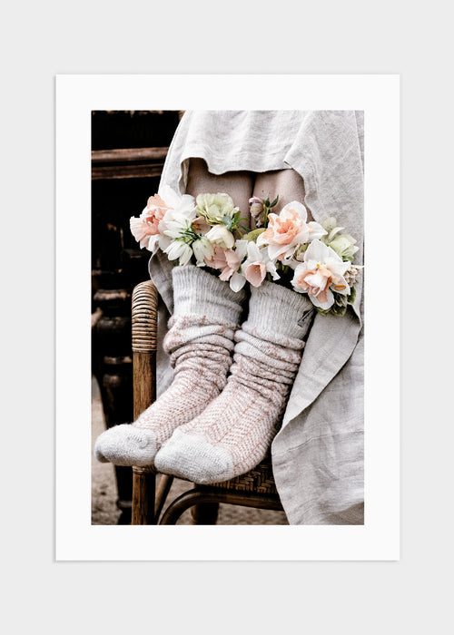 Flower socks poster