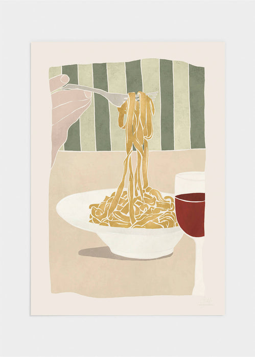 Pasta & wine poster