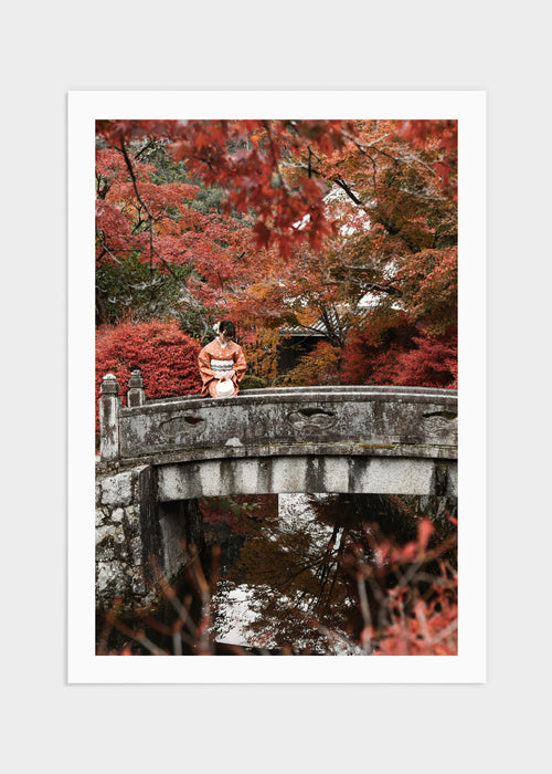 Japanese woman in kimono poster
