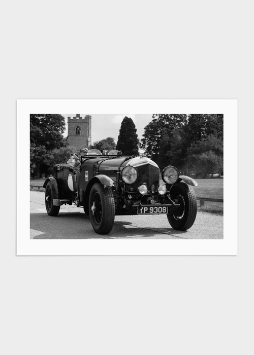 Old man in car poster