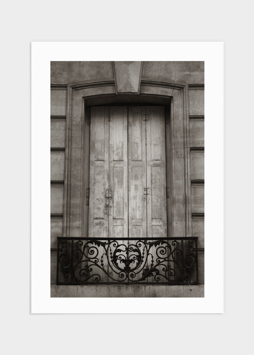 Balcony door Paris poster