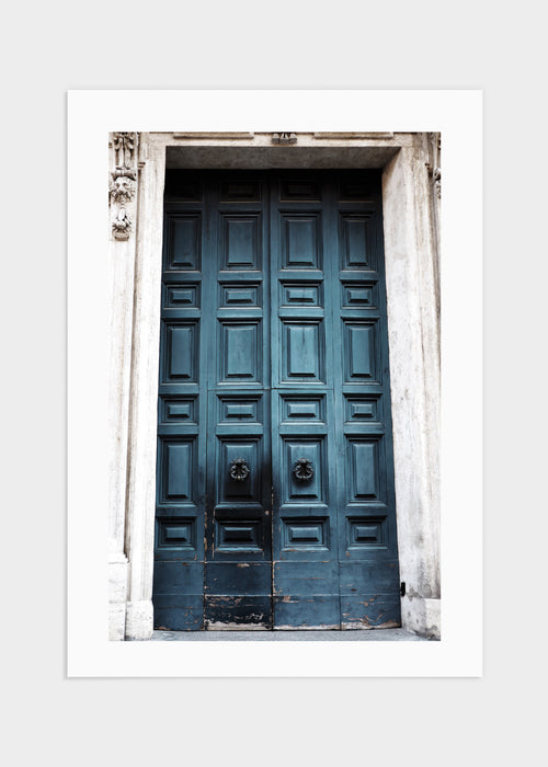 Blue door poster