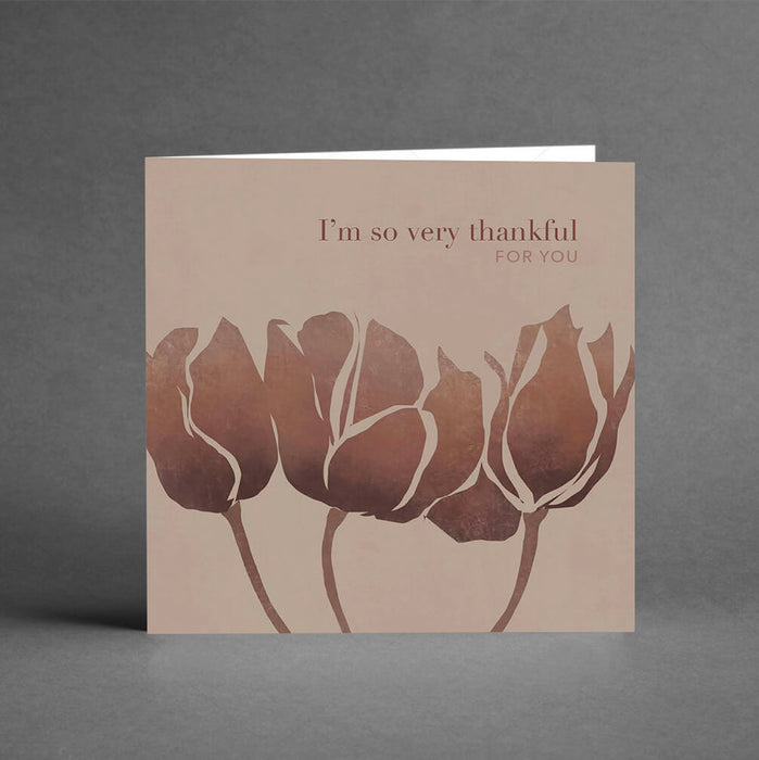 I'm so very thankful for you - Gratulationskort