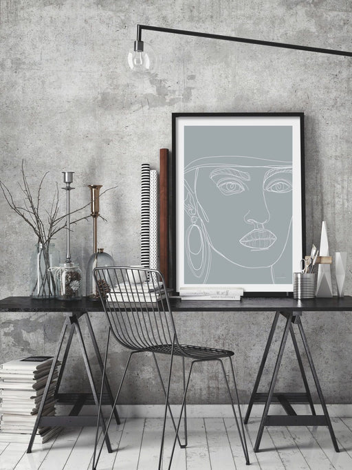 Posters & Prints - BLUE WOMAN POSTER