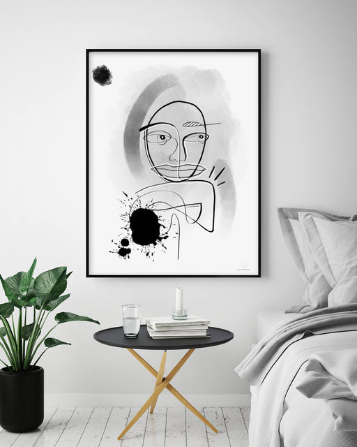 Posters & Prints - DIGITAL HUMAN PORTRAIT POSTER