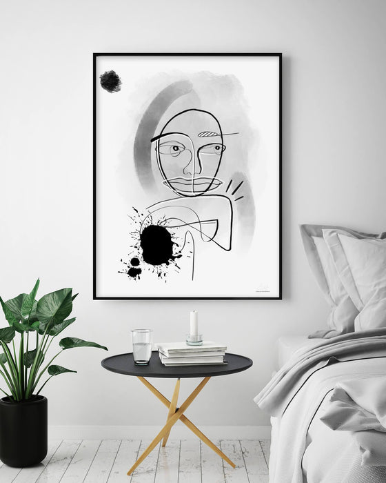 Posters & Prints - DIGITAL HUMAN PORTRAIT POSTER