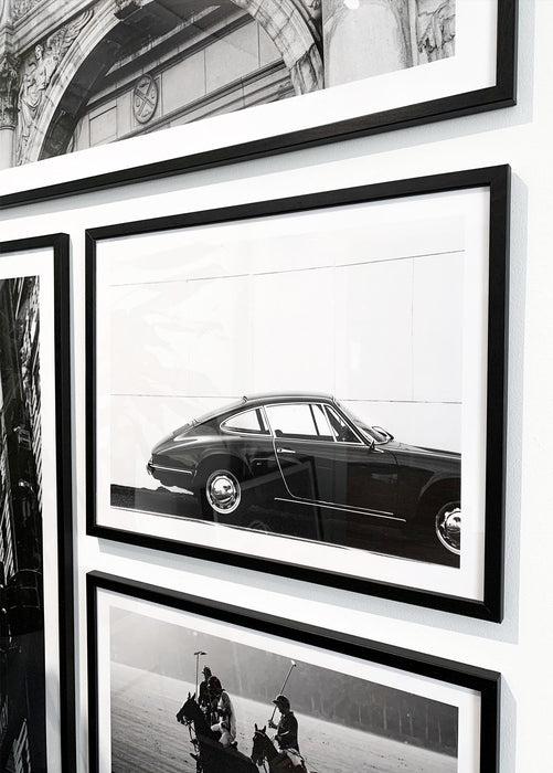 Retro car b&w poster