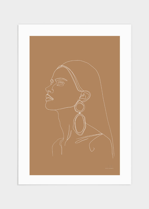 Woman with earrings poster