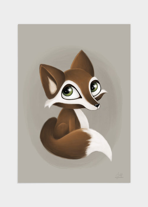 Baby fox poster