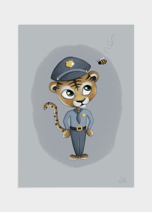 Baby tiger police poster