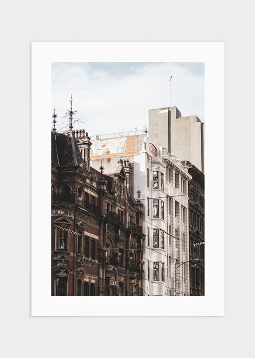 Brown & beige buildings poster