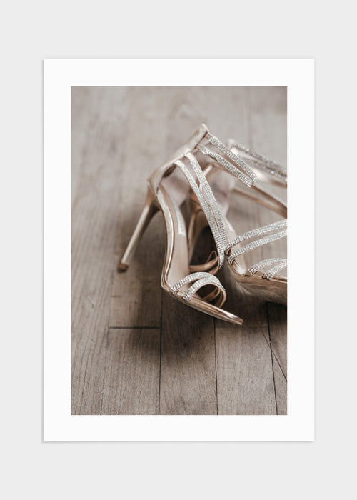 Rhinestone heels poster