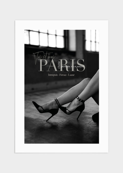 Paris high heel poster