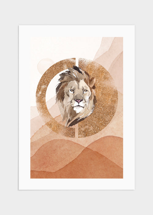 Male lion 2 poster