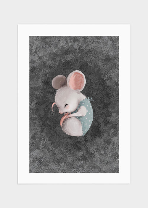 Sleepy mouse poster