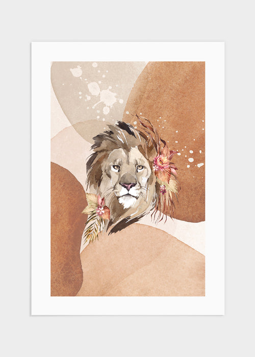 Male lion poster