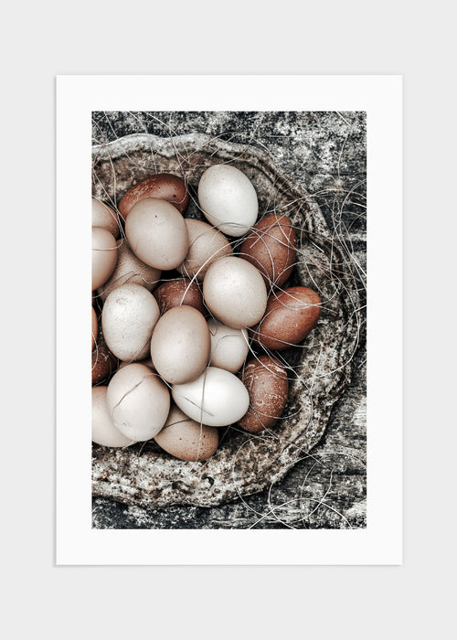 Beige eggs poster