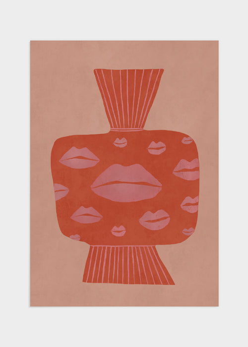 Lips vase poster