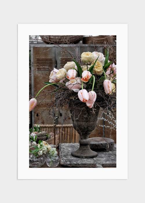 Tulips in vase poster