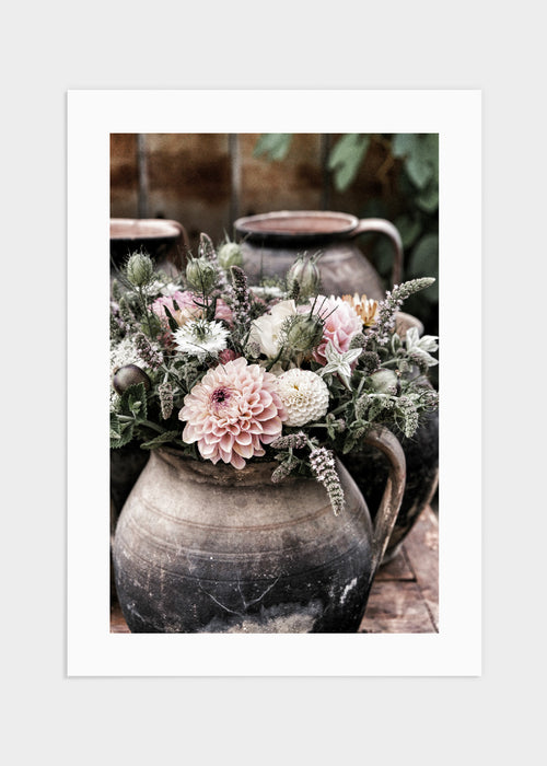 Flowers in pot poster