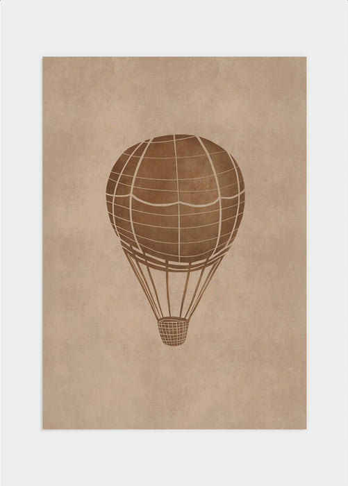 Brown air balloon poster