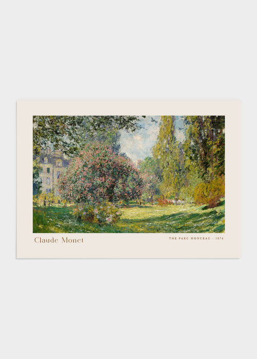 Claude monet - The parc monceau poster