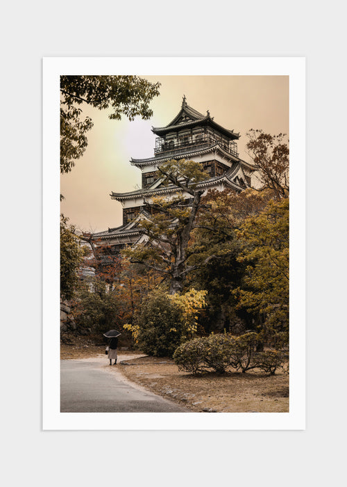 Hiroshima castle, Japan poster