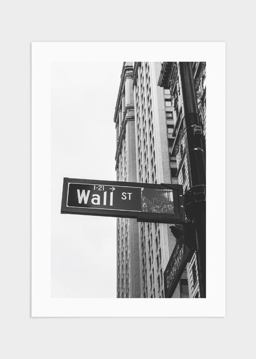 Wall street sign poster