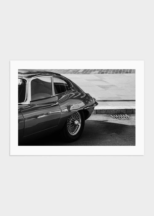 Old car b&w poster