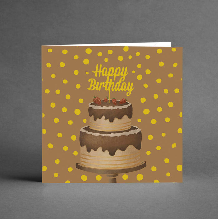 Happy Birthday (guldfolierat) - Gratulationskort