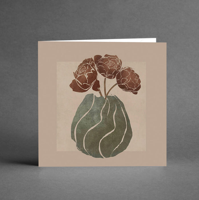 Flowers in vase - Gratulationskort