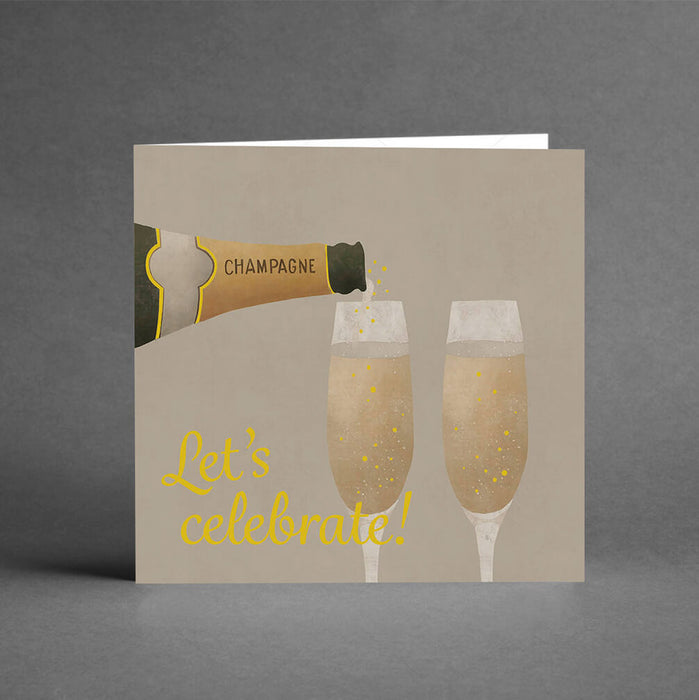 Let's celebrate! (guldfolierad) - Gratulationskort