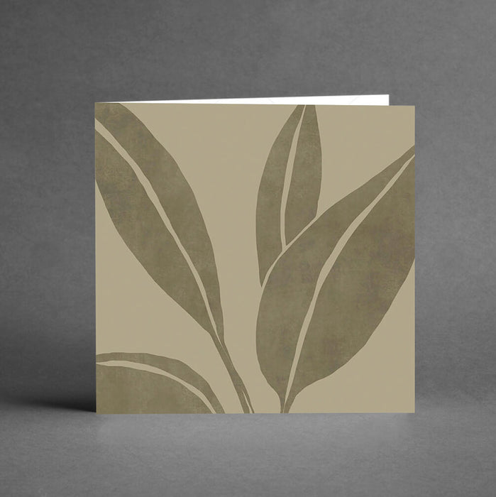 Green leaves - Gratulationskort