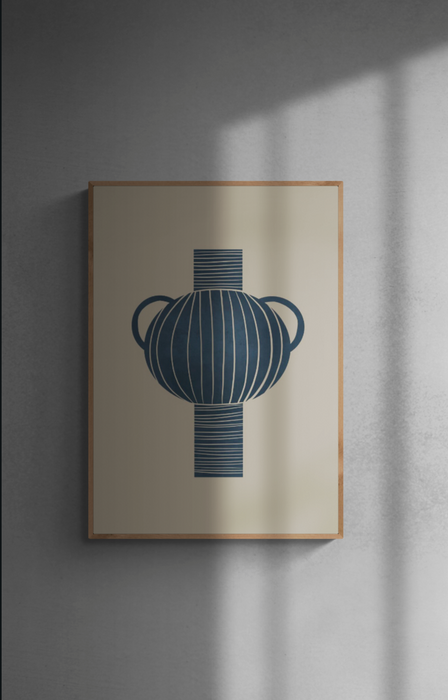 Blue vase poster