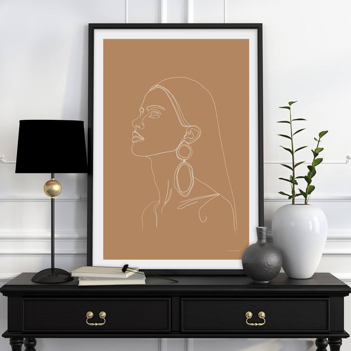 Posters & Prints - WOMAN WITH EARRINGS POSTER